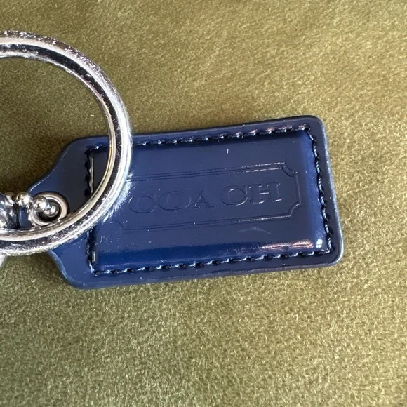 Coach Shoulder Bag Navy, White, Orange Signature C Pattern with wallet - Picture 9 of 15